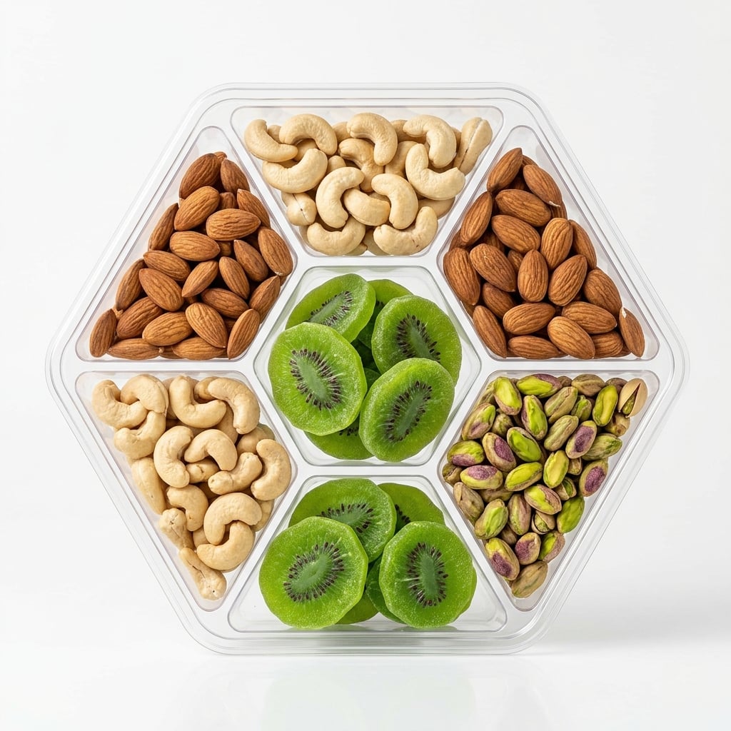 Mixed Premium Dry Fruits (Hexagonal Box) in Pala, Kerala - Wellshine Distributors